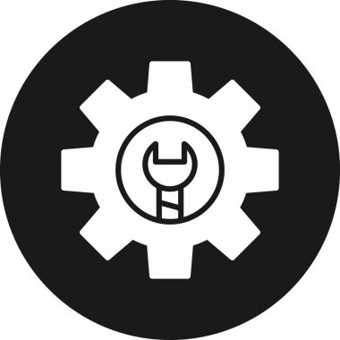 Modern dişli simgesinin vektör çizimi