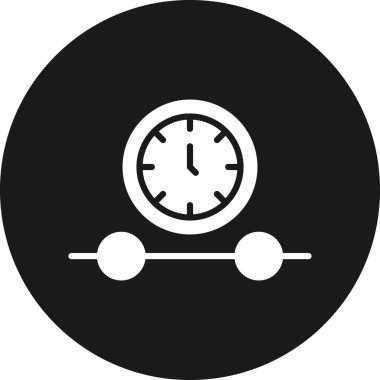 Saat simgesinin vektör illüstrasyonu