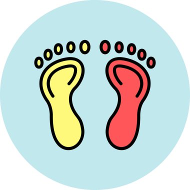 ayak ikonu vektör illüstrasyonu