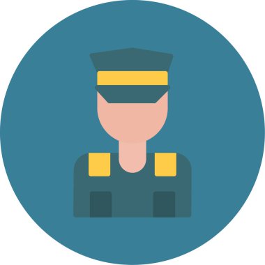 polis düz ikon vektör illüstrasyonu