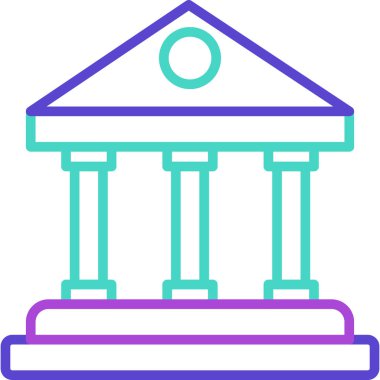 Bina. Web simgesi basit illüstrasyon