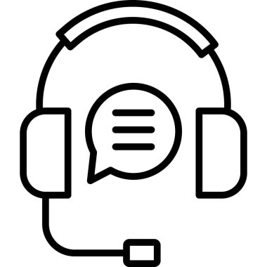 Kulaklık. Web simgesi basit illüstrasyon