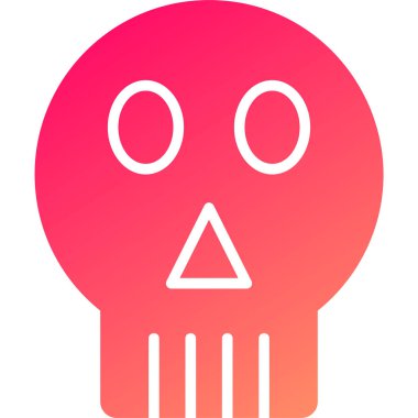 Kafatası modern simgesi, vektör illüstrasyonu