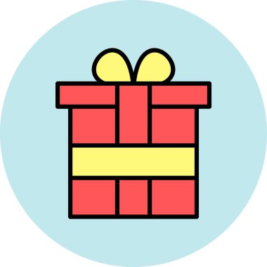 Hediye. Web simgesi basit illüstrasyon