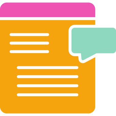 Mesaj var. Web simgesi basit illüstrasyon