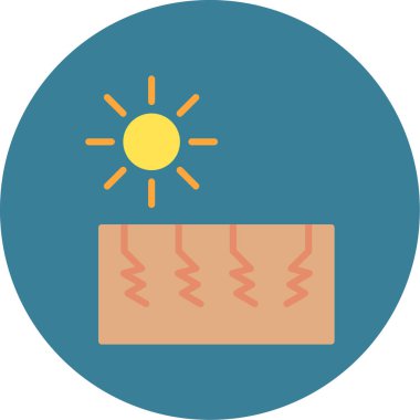 Bir plaj simgesinin vektör çizimi