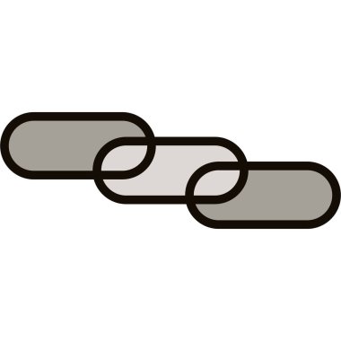 zincir bağlantısı simgesi. hat bağlantısı vektör simgesi rengi düz izole