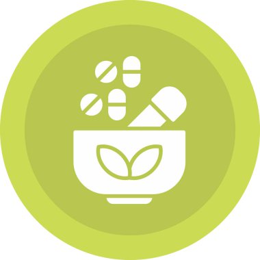 Bir kase ikonundaki haplar, illüstrasyon