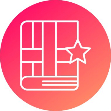 Kitap simgesinin vektör illüstrasyonu