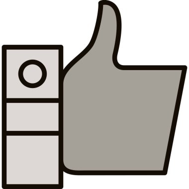 Simge vektör illüstrasyonunu parmakla