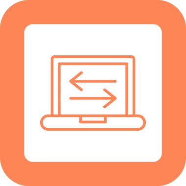 Bilgisayar. Web simgesi basit illüstrasyon