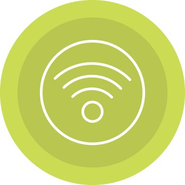 Kablosuz. Web simgesi basit illüstrasyon