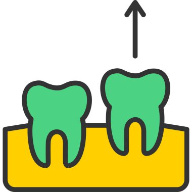 Dosyalanmış özet biçiminde diş sağlığı ikonu