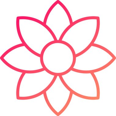 Çiçek. Web simgesi basit illüstrasyon