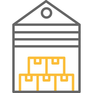 Depo. Web simgesi basit illüstrasyon