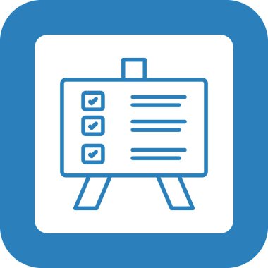 Kontrol listesi. Web simgesi basit illüstrasyon