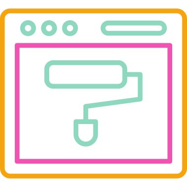 tarayıcı web tasarımı ikon vektör illüstrasyonu