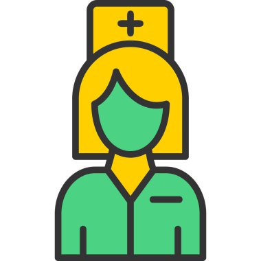 Doktor kadın hemşire ikonu