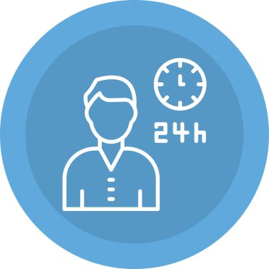 Man Flat Yuvarlak Vektör Simgesi