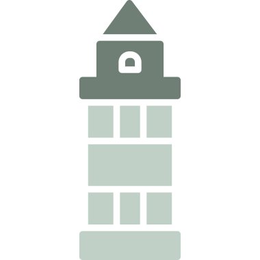 deniz feneri simgesi, vektör illüstrasyonu