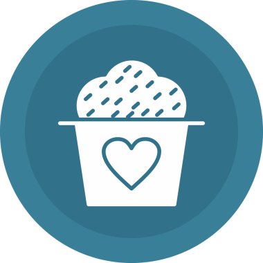 cupcake web simgesi vektör illüstrasyonu