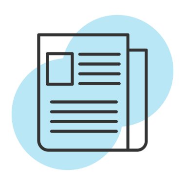 belge simgesi, vektör illüstrasyonu. düz tasarım biçimi