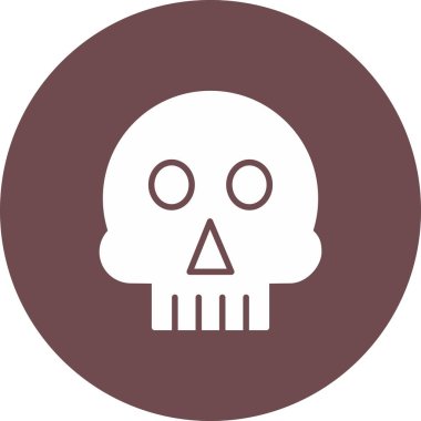 kafatası simgesi, vektör illüstrasyonu