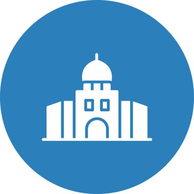 Kilise binası, basit simge, vektör illüstrasyonu