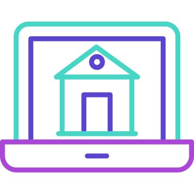 ev vektörü simgesi modern basit illüstrasyon