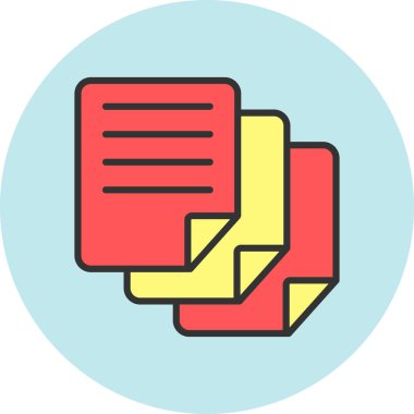 belge simgesi vektör illüstrasyonu