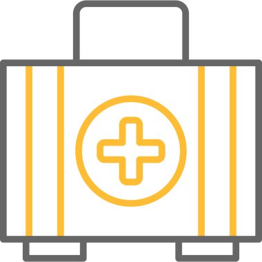 Tıbbi bir ikon. düz biçim