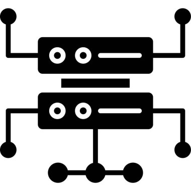 Robot simgesi, basit vektör çizim