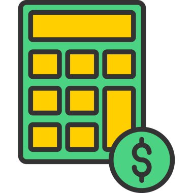 hesap makinesi simgesi vektör illüstrasyonu