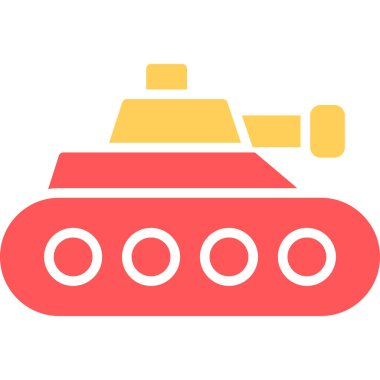 Askeri Tank vektör simgesi