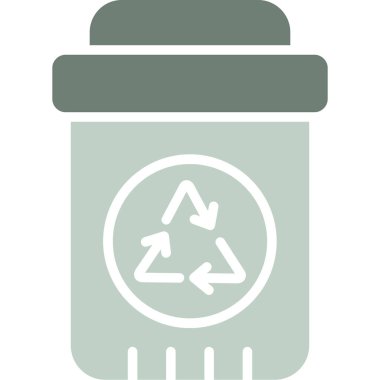 Geri dönüşüm kutusu. Basit illüstrasyon