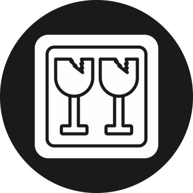 Şarap. Web simgesi basit illüstrasyon