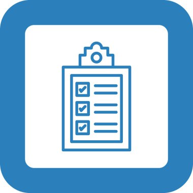 Kontrol listesi. Web simgesi basit illüstrasyon