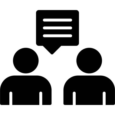 Sohbet web simgesi vektör illüstrasyonu