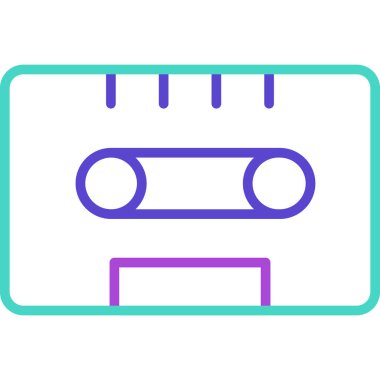 kaset teybi ikon vektör çizimi