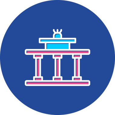 Bir bina simgesinin vektör illüstrasyonu