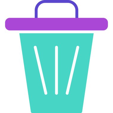 Çöp kutusu. Basit illüstrasyon