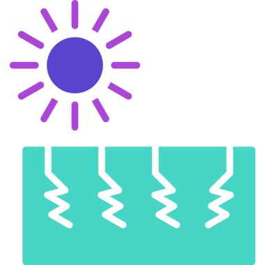 Güneş. Web simgesi basit illüstrasyon