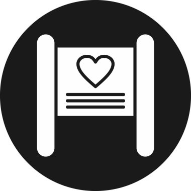 Kalp ikonu vektör illüstrasyonu