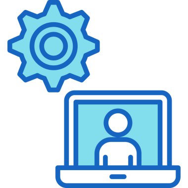 Dizüstü bilgisayar simgesi vektör çizimi