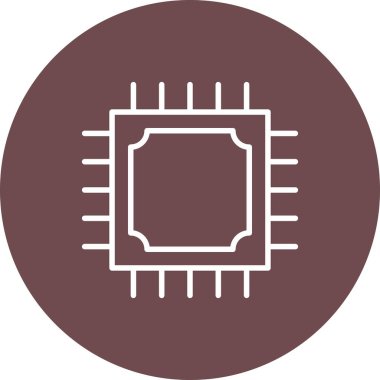 Çip. Web simgesi basit illüstrasyon