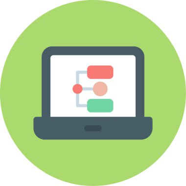 bilgisayar izleme simgesi, vektör illüstrasyonu