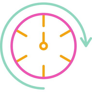 Saat simgesi, vektör illüstrasyon tasarımı