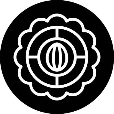 Bir çiçek simgesinin vektör illüstrasyonu