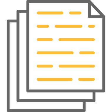 Belge. Web simgesi basit illüstrasyon