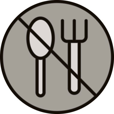 Bir çatal ve kaşık simgesinin vektör çizimi